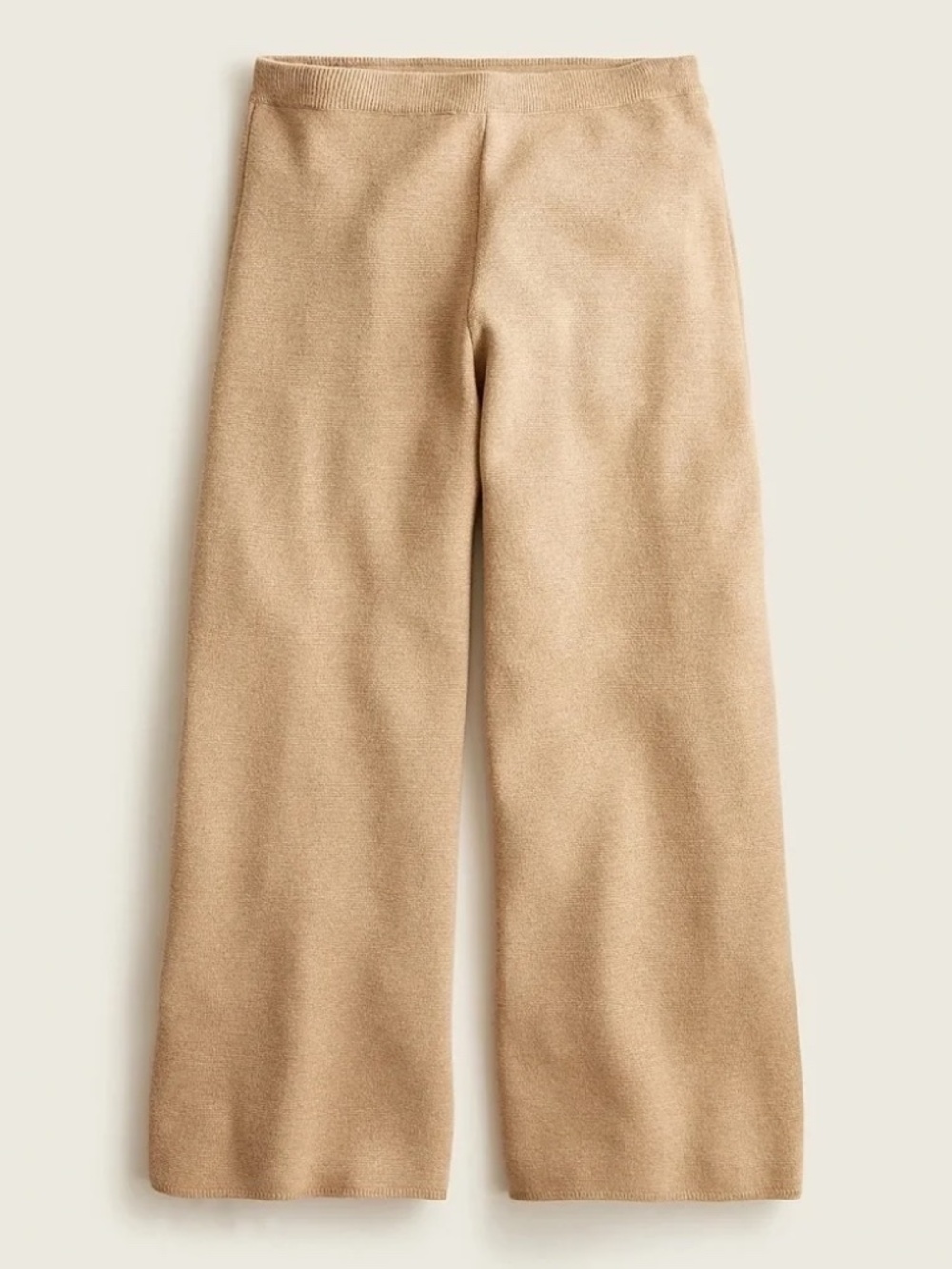 J. Crew Wide Leg Knit Pants in Camel